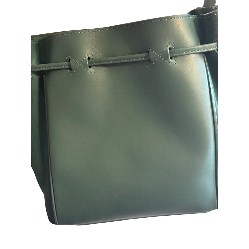 Longchamp Roseau Essential Green Leather Bucket Bag Quiet Luxury French girl - Picture 4 of 12